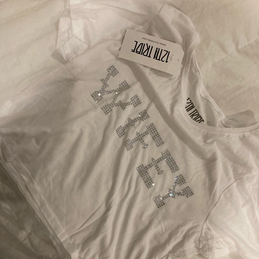 White Wifey Crop Top
